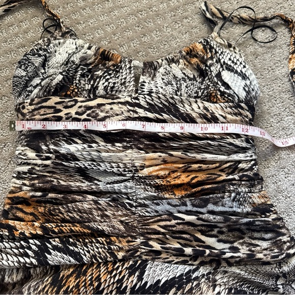 Mary L Couture Halter Dress Animal Print High-lo Size 6 - Picture 8 of 9